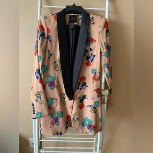 Smythe Floral Shawl Collared Blazer Size 8